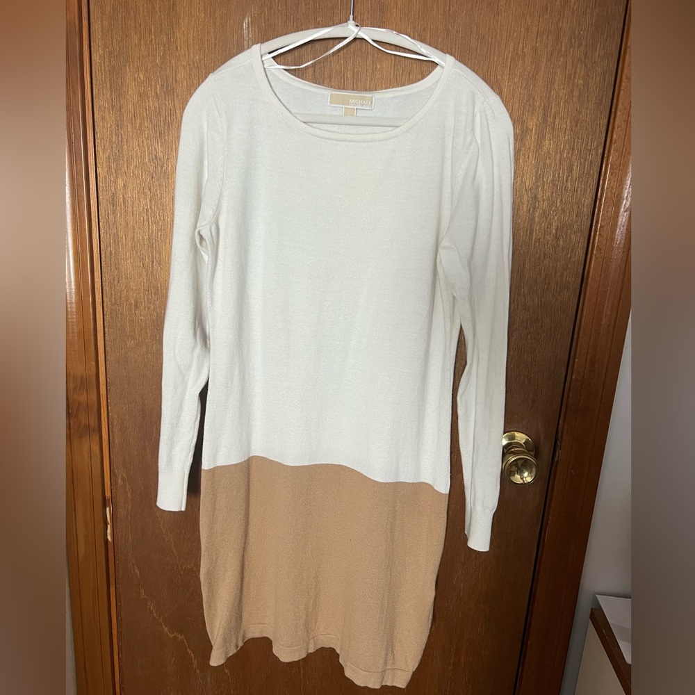 EUC Michael Kors Elegant Two-Tone Dress Size Large